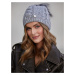 Dark grey winter hat with pompom