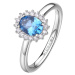 Brosway Elegantný strieborný prsteň Fancy Freedom Blue FFB70 54 mm
