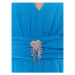 ViCOLO Koktejlové šaty TE0064 Modrá Regular Fit
