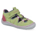 Barefoot detské sandále Ricosta - Pepino Jerry avocado/graphit/pink M zelené