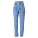 Dorothy Perkins Plisované rifle  modrá denim