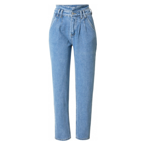 Dorothy Perkins Plisované rifle  modrá denim