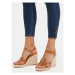 Tommy Hilfiger Espadrilky Espadrille High Wedge Leather FW0FW07925 Hnedá