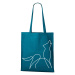Plátená taška s potlačou vlka - originálna a praktická plátená taška