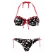 Kitty veselé bikiny plavky s tangami T1057 černá