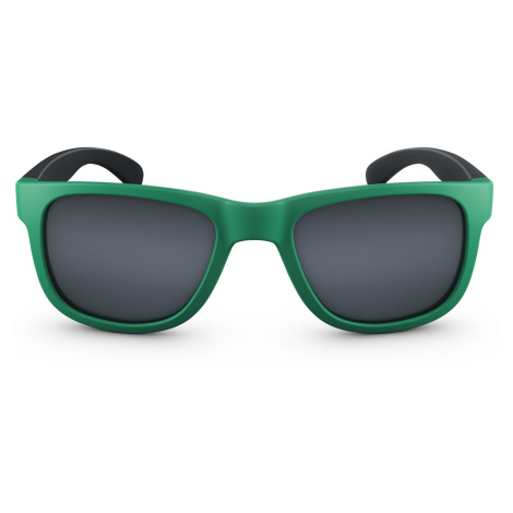 Slnečné okuliare na turistiku pre deti (4-8 rokov) MH K140 kategória 3 sivo-zelené QUECHUA