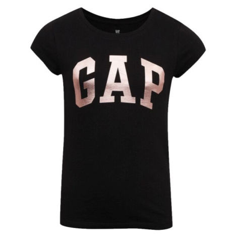 GAP V-HS SS VALUE LOGO TEE Dievčenské tričko, čierna, veľkosť