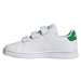 Detská rekreačná obuv ADIDAS Advantage Court K cloud white green core black