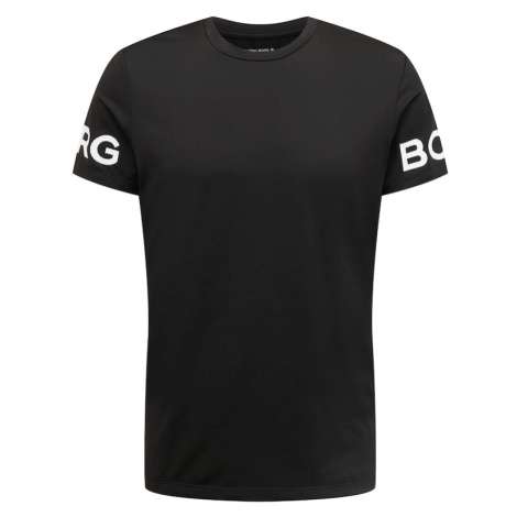 BJÖRN BORG Funkčné tričko  čierna / biela Bjorn Borg