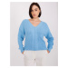 Light blue women's sweater with cuffs