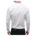 Biela pánska elegantná košeľa s dlhými rukávmi s motýlkem BOLF 5786