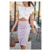 Ribbed fitted skirt / lavender dress