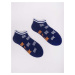 Yoclub Chlapčenské členkové bavlnené ponožky Vzory Farby 6-Pack SKS-0008C-AA00-004 Viacfarebné
