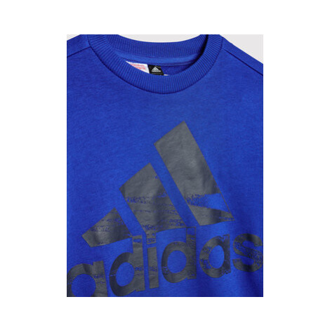 Adidas Mikina Logo HF1824 Modrá Regular Fit