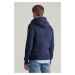 MIKINA GANT EMBOSSED FULL-ZIP HOODIE EVENING BLUE