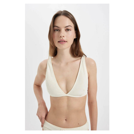 DEFACTO Women's Bikini Top Ecru T5224az/er103