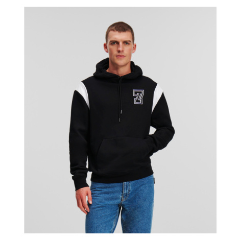 Mikina Karl Lagerfeld Varsity Hoodie Black