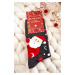 Men's Christmas Cotton Socks with Santa Claus Dark Grey