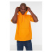 Trendyol Orange Men's Oversized Hooded Short Sleeve Cotton Sweatshirt
