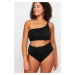 Trendyol Curve Black High Waist Bikini Bottom