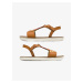 Red-Brown Girls' Leather Sandals Camper - Girls