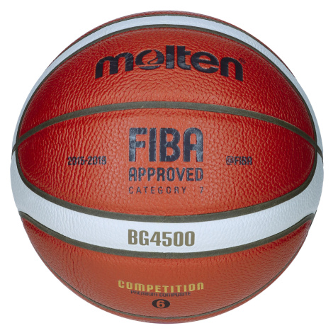 Basketbalová lopta Molten B6G 4500 veľkosť 6 oranžová