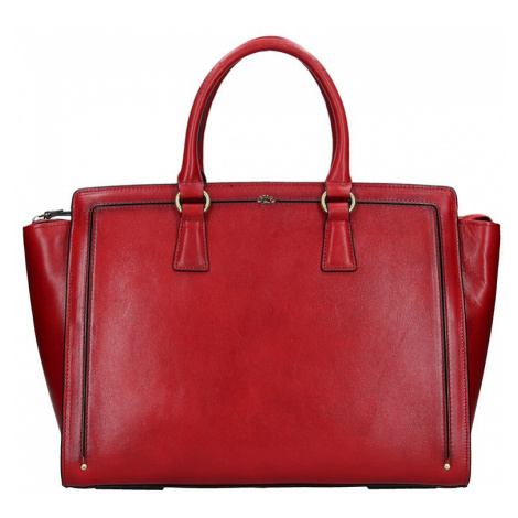 Elegantná dámska kožená kabelka Katana Nicol - tmavo červená
