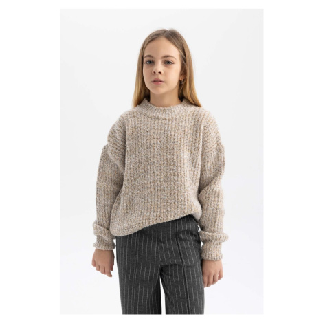 DEFACTO Girl's Crew Neck Sweater