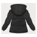 Čierna dámska zimná bunda s kapucňou (5M3169-392)