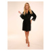 Bathrobe De Lafense 457 Milagros S-2XL women's black 099