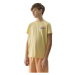 Chlapčenské tričko s krátkym rukávom 4F JUNIOR TSHIRT-4FJWSS24TTSHM1136-73S-LIGHT LEMON