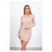 Fitted dress - ribbed beige