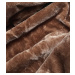 Dámska bunda v karamelovej farbe s kožušinovou podšívkou (B8116-22)