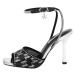 Karl Lagerfeld Remienkové sandále 'GALA'  čierna / strieborná