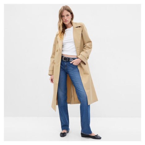 Kabát GAP Icon Trench Coat Khaki