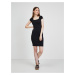 Black Women's Ribbed Sheath Dress Guess Charlotte - Women