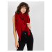 Women's scarf with print - red