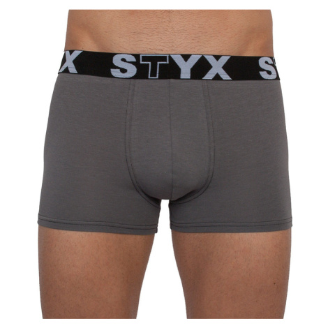 Pánske boxerky Styx športová guma nadrozmer tmavo sivé (R1063)