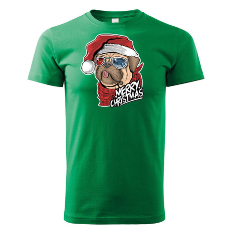 Detské tričko s potlačou vianočného buldočeka - vtipné vianočné tričko