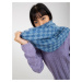 Blue women's winter scarf with wool