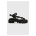 Kožené sandále Blauer Elsie dámske, čierna farba, na platforme, S3ELSIE07