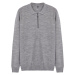 Trendyol Grey Slim Fit Crew Neck Textured Knitwear Sweater