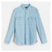 Reserved - džínsová košeľa regular fit - Modrá