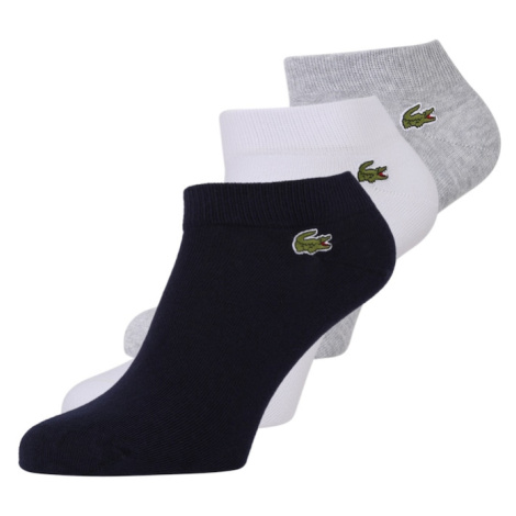 LACOSTE Ponožky  sivá melírovaná / zelená / čierna / biela