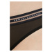 Brazílske nohavičky Armani Exchange čierna farba, priesvitné