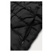 Dlhá čierna dámska zimná bunda s kapucňou (MY043)