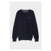 SVETER GANT COTTON PIQUE C-NECK EVENING BLUE