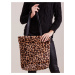 Béžová kabelka s leopardím vzorom