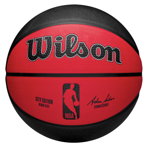 Wilson 2023 NBA Team City Edition Miami Heat Size - Unisex - Lopta Wilson - Červené - WZ4024216I