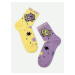 Conte Woman's Socks 386 Yellow-Lilac